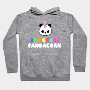 Trendy Panda Unicorn Back To School Gift - 3rd Grade Pandacorn Hoodie